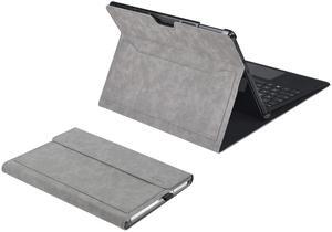 Case Cover for Microsoft Surface pro 11 & pro10 /9/8 Tablet,13 Inch PU Leather Shell Compatible with Type Cover and Stylus Holder (Grey)