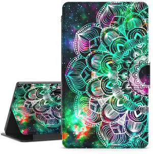 for Samsung Galaxy Tab S9 Plus Case 12.4 "/Tab S9 FE Plus 2023,PU Leather Full Body Shockproof Protective with Kickstand for Galaxy Tab S9 Plus, Pen Slot,Auto Sleep Wake,Mandala