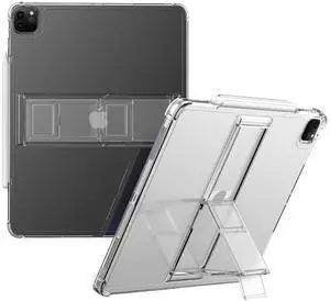 araree FLEXIELD SP for Apple iPad Series with 4-Level Adjustable Kickstand, S Pen Holder Thin Lightweight Cover Shockproof Protective Transparent Case, Clear (iPad Pro 12.9" 4th/3rd Gen)