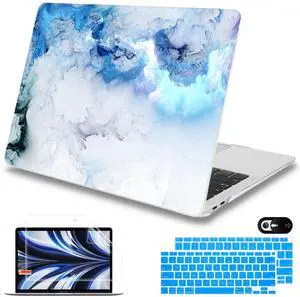 Mektron for MacBook Air 13 inch Case A2337 M1 A2179 A1932 with Retina Display & Touch ID Plastic Hard Shell Laptop Case for MacBook Air 13 Cover 2020 2019 2018 Release,Cloud & Lightning