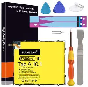MAXBEAR 7800mAh 3.85V EB-BT585ABE Tablet Replacement Battery for Samsung Galaxy Tab A 10.1 2016 SM-T580(WiFi) SM-T585(3G 4G LTE &WiFi) SM-P580(WiFi) SM-P585 SM-T585C SM-T587 with Repair Tool Kit