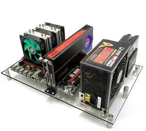 Open PC Case Test Bench DIY Acrylic Computer Chassis Rack Gaming Support Motherboards ATX MATX ITX Heat Dissipation(ITX)