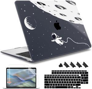May Chen Compatible with New MacBook Air 13 inch Case 2021, 2020 2019 2018 Release Model: M1 A2337 A2179 A1932, Plastic Hard Shell Case Cover for Mabook Air 13 with Retina Dispaly, Astronaut Flight