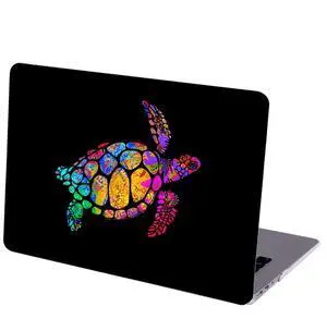 MINGDAO Compatible with MacBook Air 13.6-inch Hard Protective Shell Cace and Keyboard Cover (A2681, M2 chip, 2022 Release) - Paint Splash Sea Turtle-1