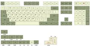 XDA V2 Matcha Green Tea Dye Sub Keycap Set Thick PBT for Keyboard gh60 Poker 87 tkl 104 ansi xd64 bm60 xd68 xd84 xd96 Janpanese (Matcha Set KR x1)