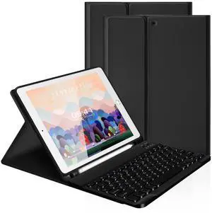 LAMA Keyboard Case for 10.2 inch iPad, Wireless Case with Keyboard with Pencil Holder for iPad 10.2&10.5 inch(9th 2021/8th 2020/7th Generation 2019, iPad Air 3 2019, iPad Pro 2017)