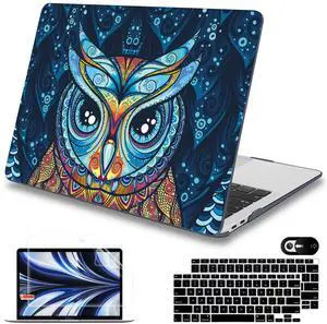 Mektron for MacBook 13 inch Air Case A2337 M1 2020 2019 2018 Release, Ultra Thin Plastic Hard Shell Cover for MacBook Air 13 inch A2179 A1932, Cute Owl