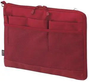 LIHITLAB Laptop Sleeve, Water & Stain Repellent, Horizontal, 13.4" x 9.8", Red (A7681-3)