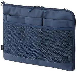 LIHIT LAB Laptop Sleeve, Water & Stain Repellent, Horizontal, 13.4" x 9.8", Navy (A7681-11)