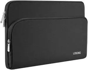 Losong Portable Monitor Case 15.6 Inch, Protective Carrying Sleeve Storage Bag, Display Bag with Accessory Pocket for 15.6 Inch Portable Monitor, Size-15.3"x9.9" Black