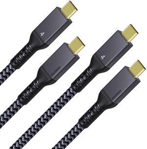 Maxonar [2 Pack 3.3FT] Thunderbolt 4 Cable, 240W Thunderbolt Cable 40Gbps Sync 8K/5K@60Hz Display and for Thunderbolt 4, Thunderbolt 3, USB4, and USB-C Devices