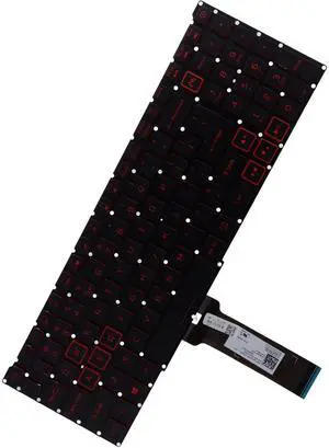 Deal4GO Backlit Keyboard Replacement for Acer Nitro 5 AN515-54 AN515-55 AN515-43 AN515-44 AN517-51 AN515-54-5812 AN515-55-53E5 AN715-51 - Red, 15.6-inch