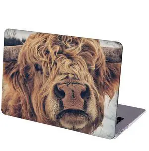 MINGDAO Compatible with MacBook Air 13 inch Retina Display with Touch ID, Hard Protective Shell with Keyboard Cover (M1 A2337 A2179 A1932, 2018 2019 2020 Release) - Highland Cow MC7147