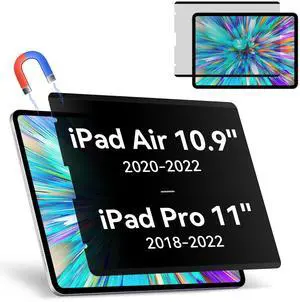 Magnetic Privacy Filter Compatible with iPad Air 5 & 4, iPad Pro 11 - Removable Anti Glare Blue Light Screen