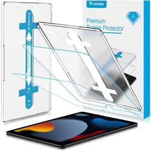MOHAVE 2 Pack Screen Protector for iPad 10.2'' 9th/8th/7th Generation [Auto Alignment] Tempered Glass [Military Grade Protection] Supports Apple Pencil
