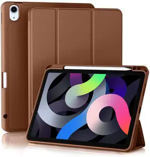Akkerds Compatible with iPad Air 11 Inch Case 7th/6th Generation (M3/M2) 2025/2024, for iPad Air 5th/4th Generation Case 10.9 Inch 2022/2020 with Pencil Holder[Auto Sleep/Wake], Brown