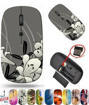 maizi Wireless Mouse Slim for Chromebook Laptop PC Notebook Wireless Mice Slim Image ID: 19822198 Pattern 2.4G USB Receiver Portable American-Made Product