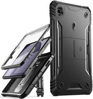 Poetic Revolution Case for Samsung Galaxy Tab A9 8.7 inch (2023), Built in-Screen Protector with Full-Body Kickstand Rugged Heavy Duty Case, Black