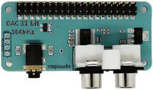 RASPIAUDIO Audio DAC Hat Sound Card (Audio+V3) for Raspberry PI5 / PI4 / Pi Zero / PI3 / PI3B / PI3B+ / Better Quality Than USB