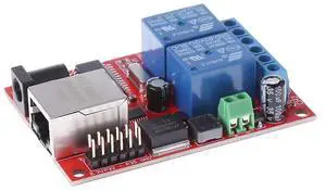 Pinhaijing LAN Ethernet 2 Way Relay Board Delay Switch TCP/UDP Controller Module Web Server