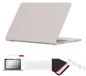 Se7enline Compatible with MacBook Pro 15 Case with Touch Bar Hard Cover for Mac Pro 15 inch Model A1707/A1990 2016/2017/2018/2019&Sleeve&Keyboard Cover Skin&Screen Protector&Dust Plug, Stone Gray