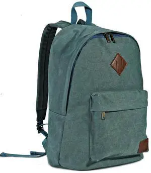 seemeroad Canvas College Laptop Backpack, Durable Rucksack Travel Notebook Bag Backpack Book Bag for Men Women Turquoise Factory Directly