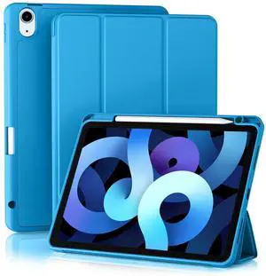 Akkerds Compatible with iPad Air 11 Inch Case 7th/6th Generation (M3/M2) 2025/2024, for iPad Air 5th/4th Generation Case 10.9 Inch 2022/2020 with Pencil Holder[Auto Sleep/Wake], LightBlue