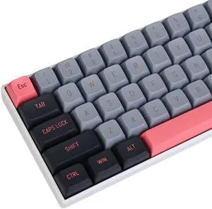 SbocKeeb CSA Profile Grey Black Keycaps,160 Key Double Shot PBT Keycaps Set, Custom Keycaps 60 75 Percent Keyboard Keycaps for 61/64/68/84/108 Mechanical Keyboard (Grey 8008)