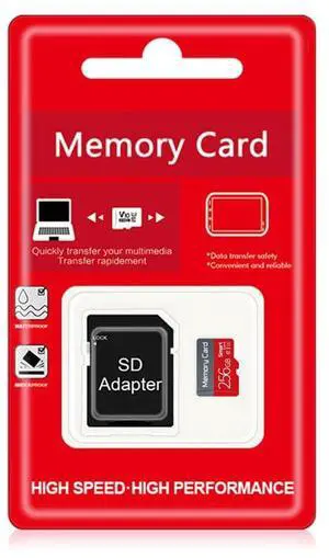 256GB TF Card with SD Adapter, U3 Class 10 Ultra High Speed SD Card TF Memory Card for Camera Smartphone Tablet Drone