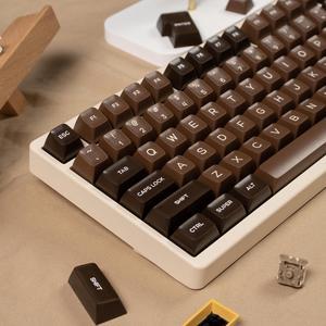 Doubleshot RSA Keycaps 160 Keys Custom Chocolate Keycaps Set Fit for 61/64/87/104/108 Cherry Mx Gateron Switches Mechanical Keyboard