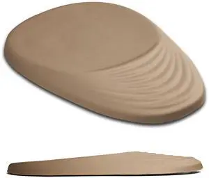 Armanza Ergonomic Mouse Pad Wrist Support, Mouse Pad with Wrist Rest, Entire Memory Foam & Non-Slip PU Base MousePads with Stepped-Wedge Design for Pain Relief, Desk, Office, Home, Beige