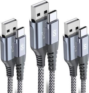sweguard USB Type C Charger Cable [3-Pack,15ft+10ft+6.6ft] iPhone 16 Charger Nylon Braided Cord for iPhone 16 15 Pro Max Plus Samsung Galaxy S24 S23 S22 S21 S20 S10 Note 20 10 A54 Pixel LG Moto PS5