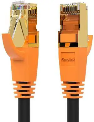 Network Cable, Shielded Ethernet Cable, Cat8 35ft Cable, Gold Plated RJ45 Connectors, 26AWG Cat8 Network Cable, Weatherproof 40Gbps 2000Mhz F/FTP LAN Cables for Gaming, Xbox, Modem, Router, PC