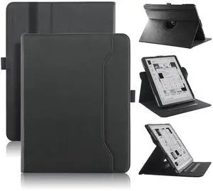Tading Standing Premium PU Leather Case for Onyx Boox Go 10.3 Tablet (2024 Released), Lightweight Book Folio Cover with Auto Sleep/Wake (Black)