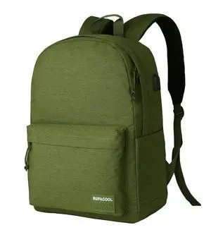 SUPACOOL Casual Laptop Backpack for Men and Women, Backpack for College, USB Charging Port, Lightweight Pack Back(Olive)