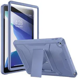 Soke Case for iPad 9th/8th/7th Generation 10.2-Inch (2021/2020/2019 Release), with Built-in Screen Protector and Kickstand, Rugged Full Body Protective Cover for Apple iPad 10.2 Inch - LavenderGray