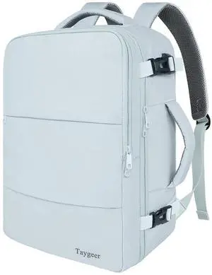 Taygeer Carry On Backpack, 35l Travel Backpack for Women Airline Approved, Cute Underseat Personal Item Travel Bag With Shoe Compartment, Casual Daypack Gifts for Friend Hiking Outdoor Weekend,Blue