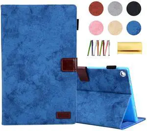 Smart Case for Fire HD 8 (8th/7th/6th Generation-Old Model), Techcircle Soft PU Leather Magnetic Flip [Auto Wake Sleep] Wallet Cover for Kindle Fire HD 8-inch Tablet (2018/2017/2016 Release), Blue
