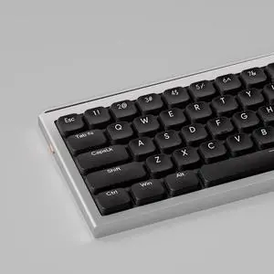 Sumgsn 112 Keys Low Profile Keycaps Minimalist Black Keycaps Set Compatible with 60% 65% 75% 95% Mechanical Keyboards