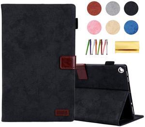 Smart Case for Fire HD 8 (8th/7th/6th Generation-Old Model), Techcircle Soft PU Leather Magnetic Flip [Auto Wake Sleep] Wallet Cover for Kindle Fire HD 8-inch Tablet (2018/2017/2016 Release), Black