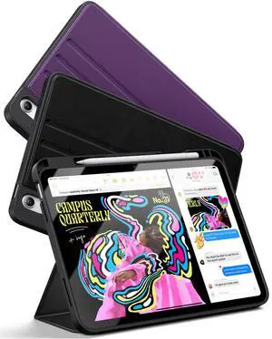 TORRAS for iPad 10th Generation Case (2022) 10.9 inch - Military Grade Heavy Duty, Shockproof Protective Cover with Pencil Holder, 6 Angles, Magnetic Stand, Auto Sleep/Wake - Black