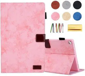 Smart Case for Fire HD 8 (8th/7th/6th Generation-Old Model), Techcircle Soft PU Leather Magnetic Flip [Auto Wake Sleep] Wallet Cover for Kindle Fire HD 8-inch Tablet (2018/2017/2016 Release), Pink