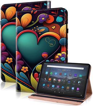 Case for  Kindle Fire Max 11 Case (13th Generation, 2023 Release) 11" - PU Leather Flip Case with Elastic Band & Card Slots/Holder, Multi-Angle Viiewing Stand Tablet Cover, Watercolor