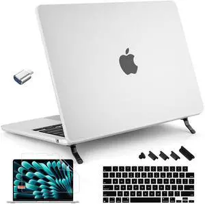 Tuiklol for 2025 2024 2022 MacBook Air 13.6 inch Case M4 A3240 M3 A3113 M2 A2681,Protective Bracket Hard Shell Cover for M3 MacBook Air 13.6'' Liquid Retina Display with Touch ID, Clear