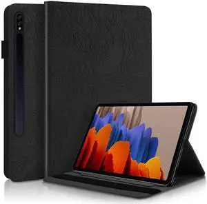 TIPOYOROO Case for Samsung Galaxy Tab S8 Ultra Case 2022 14.6 Inch(SM-X900/X906) PU Leather Cover with Card Holder Multi-Angle for Galaxy Tab S8 Ultra 14.6'' - Black