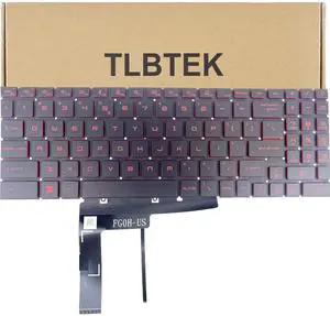 TLBTEK Backlight Keyboard Replacement Compatible with MSI Katana GF66 GF76 GL66 GL76 MS-1581 MS-1582 MS-17L1 MS-17H3,Compatible with Alpha 15 B5EEK MS-158L,Compatible with Sword 15 A11UC A11UD A11UE