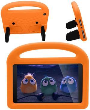 Kids Case for  Kindle Fire HD 8 Tablet Kids Case 8th/ 7th/ 6th Generation (2018/2017/2016) 8 inch with Handle/Kickstand, UUcovers Stand Lightweight Shockproof EVA Foam Girls Boys Cover, Orange
