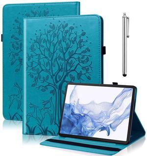 VODEFOX Case for 6.8" Kindle Paperwhite 2021- PU Leather Folio Stand Deer Tree Cover with Elastic Band Book Cover for Kindle Paperwhite 11th Generation 2021 - Blue
