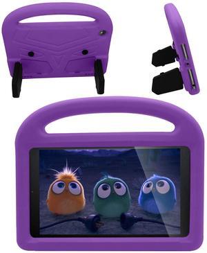 Kids Case for  Kindle Fire HD 8 Tablet Kids Case 8th/ 7th/ 6th Generation (2018/2017/2016) 8 inch with Handle/Kickstand, UUcovers Stand Lightweight Shockproof EVA Foam Girls Boys Cover, Purple