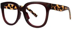 VOOGLAM Oversized Square Eyeglasses Green for Women Blue Light Block Vernetta-9594-01